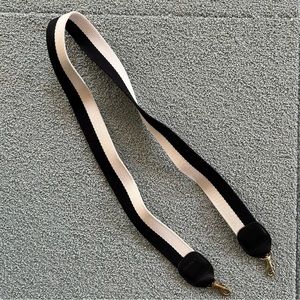 Clare V Crossbody Strap - Black & Cream Stripe